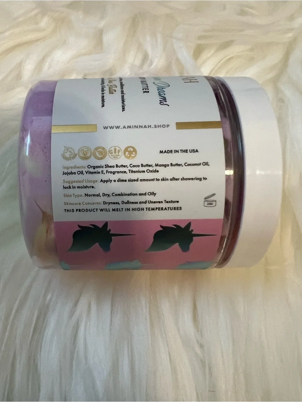 NWT Aminnah Unicorn Dreams Whipped Body Butter retails $38.00 USD